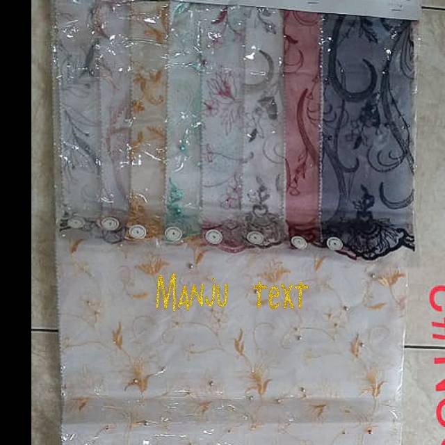 GROSIRAN !! Kain Tile Mutiara / bahan tulle mutiara / Banyak pilihan warna dan motif / TERMURAH