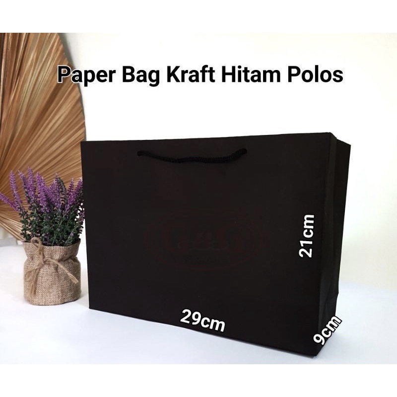 

papper bag hitam best seller tas kado tas kertas tas hampers papper bag
