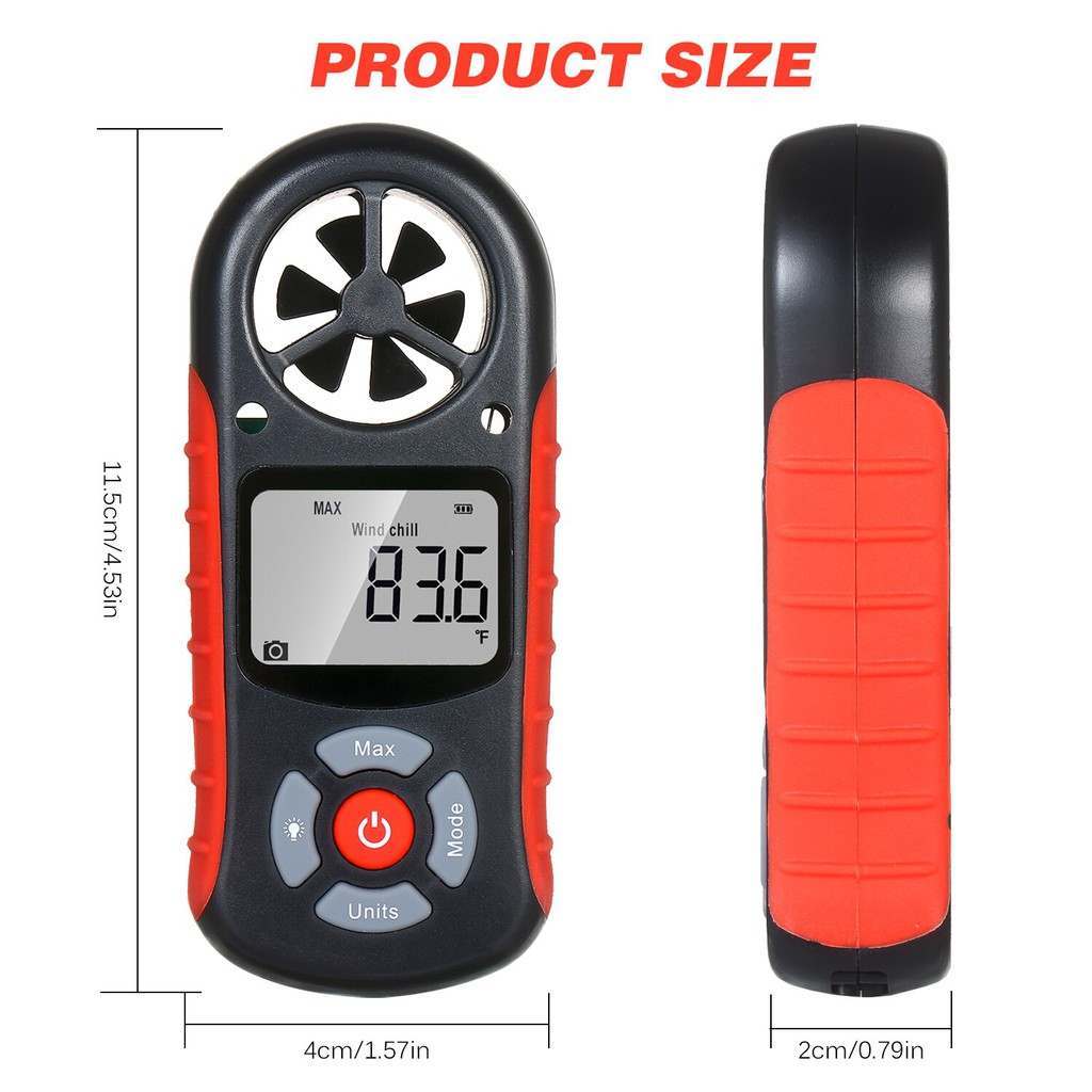 Anemometer Digital 8in1 Handheld Anemometer Barometer Altitude Meter