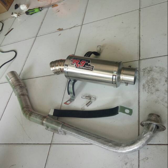 KNALPOT R9 BULAT KOLONG ALL BEBEK KNALPOT R9 20CM KNALPOT R9 VEGA JUPITER C70 KARISMA SUPRA REVO dll