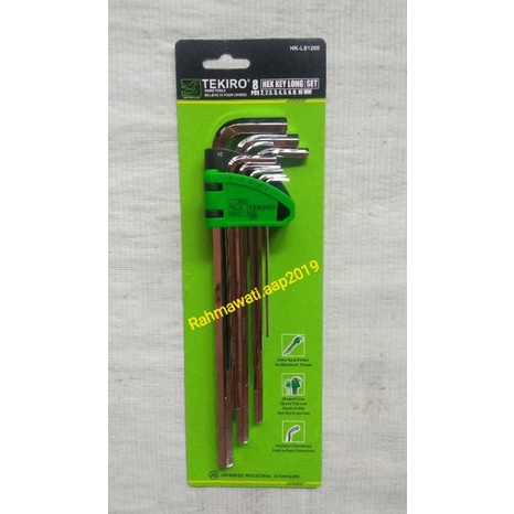 KUNCI L SEGI ENAM TEKIRO 1 SET 8 PCS
