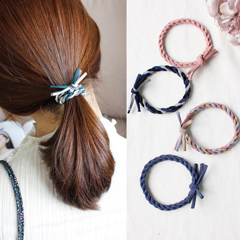 MURMURE.ID | IKAT RAMBUT JALIN POLOS KOREA KARET SIMPLE KUNCIR RAMBUT KEPANG TAMBANG HA106-1