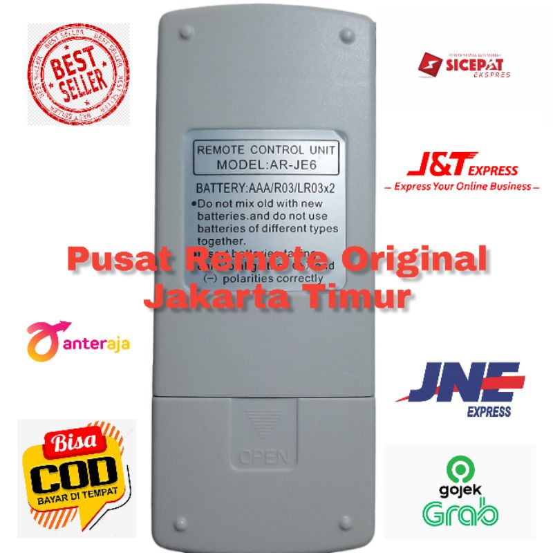 REMOTE REMOT AC FUJITSU GENERAL AR-JE6 ORIGINAL ASLI