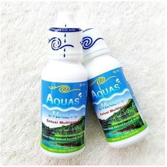 Aquas 60ml Air Softlens / Cairan Pembersih Softlen MPS Cairan Mata Soflens