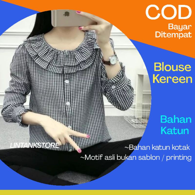 ATASAN WANITA TERBARU Blouse Wanita Import Bluse Remaja Cewek Kekinian Baju Korea Murah Keren 2020