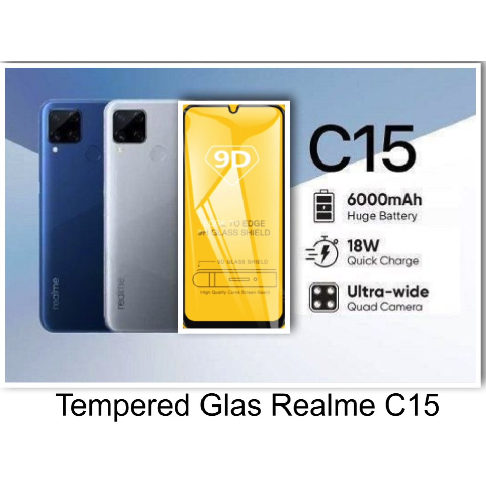 TEMPERED GLASS ANTIGORES KACA REALME C15