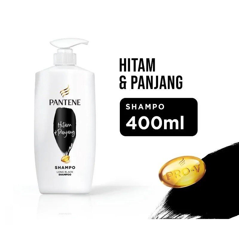 Pantene Shampoo Long Black Shampo Hitam Panjang - 400 ml