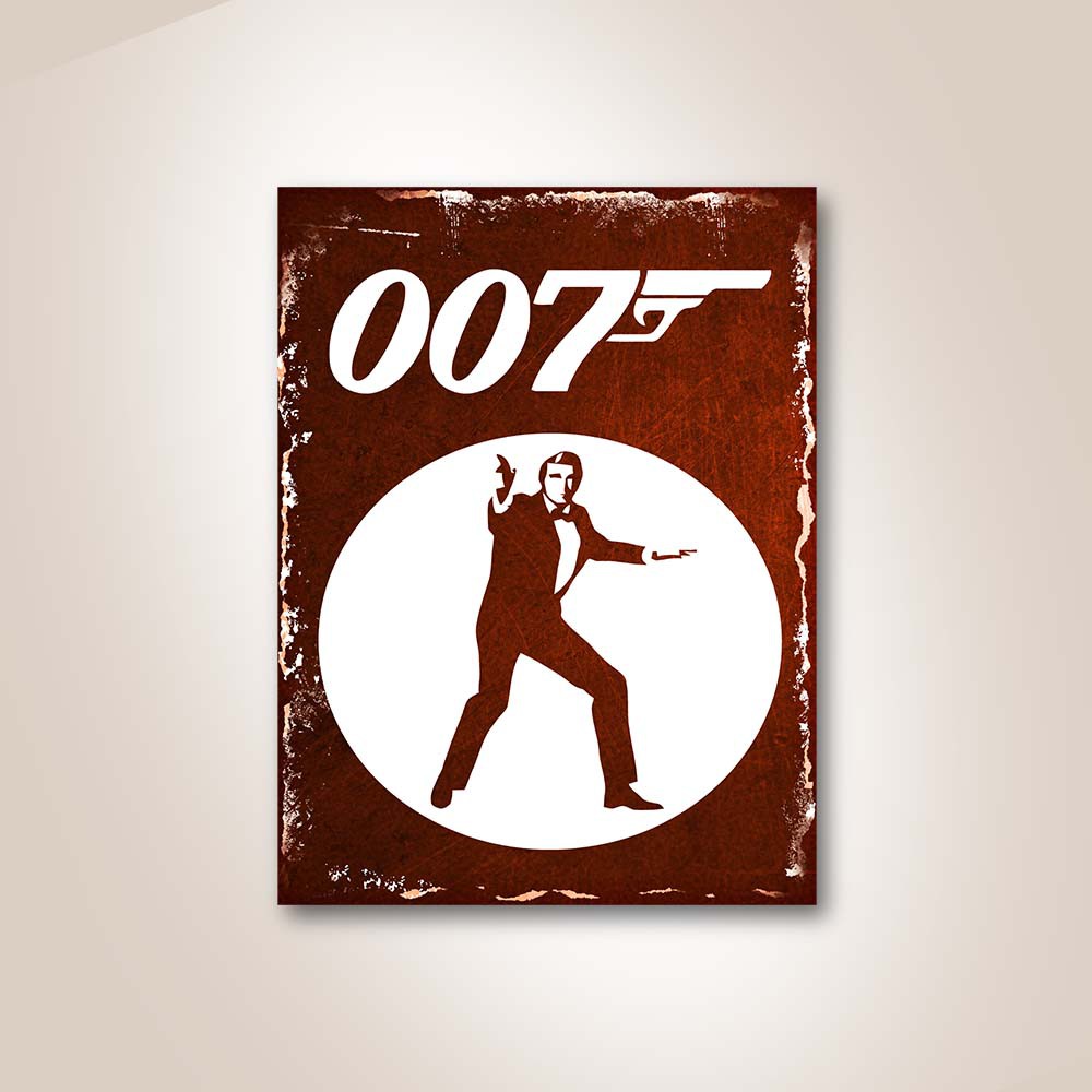 James Bond Film Poster Kayu Dekorasi Pajangan Dinding Rumah Cafe Restaurant Rumah Makan Wall Decor