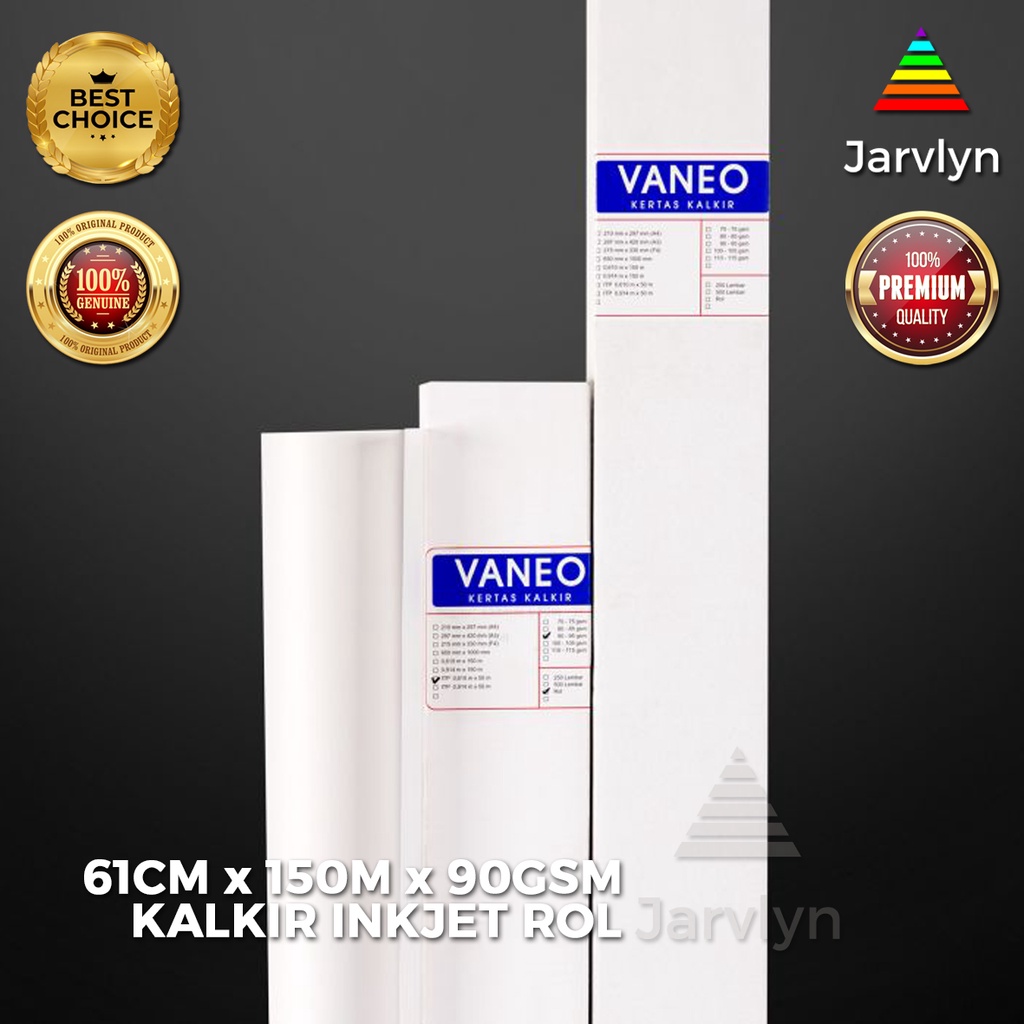 

KERTAS KALKIR INKJET ROL 61CM 90/95 GSM MERK VANEO INKJET TRACING PAPER ROLL KERTAS TRACING KERTAS GAMBAR ARSITEK KERTAS JIPLAK TRANSPARAN KERTAS SABLON KERTAS FILM SABLON KERTAS STENSIL STENCIL PAPERCRAFT CRAFT PAPER ART KALKIR DRAFTING BERANDA JARVLYN