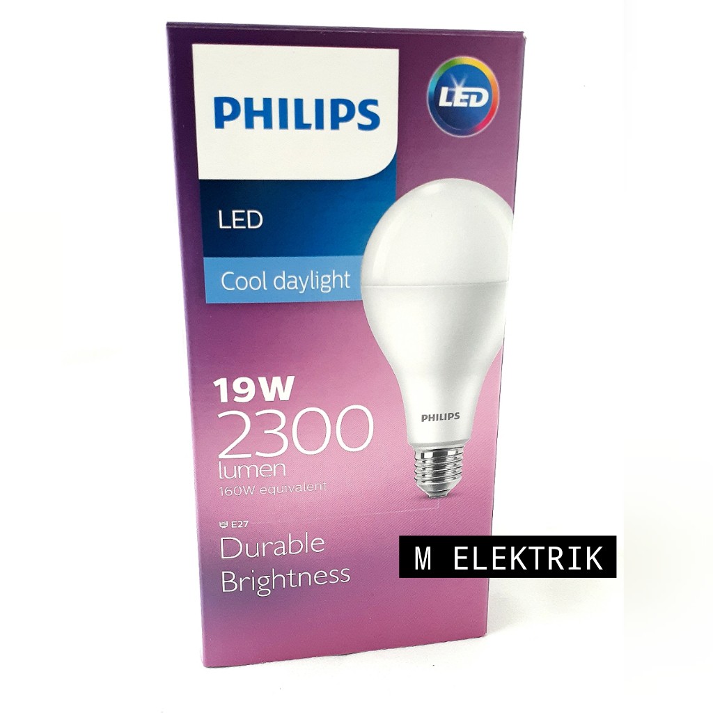  Lampu  LED  Philips 19  watt  Bohlam 19w Philips Putih 19  w 