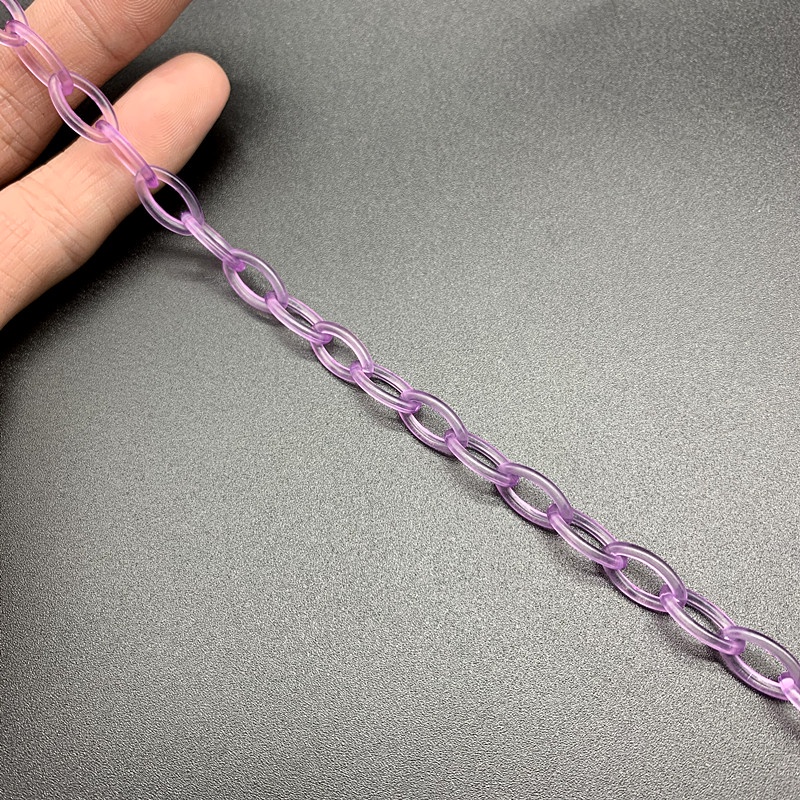 50cm  Kalung Rantai Panjang Bahan Akrilik Transparan Tanpa Gesper