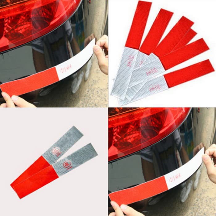 Stiker Reflector Pemantul Cahaya Stikcer Reflective Warning Sign Merah