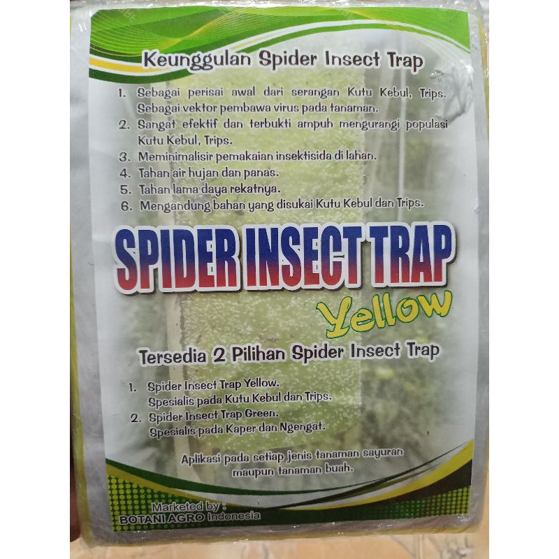 Jual Perekat Perangkap Hama Trips SPIDER INSECT TRAP YELLOW Isi Lembar Shopee Indonesia