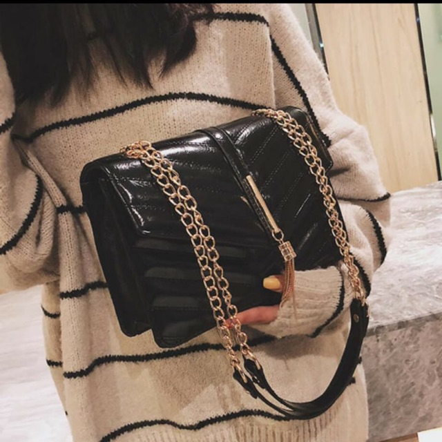 New tas v rumbay kotak selempang rante