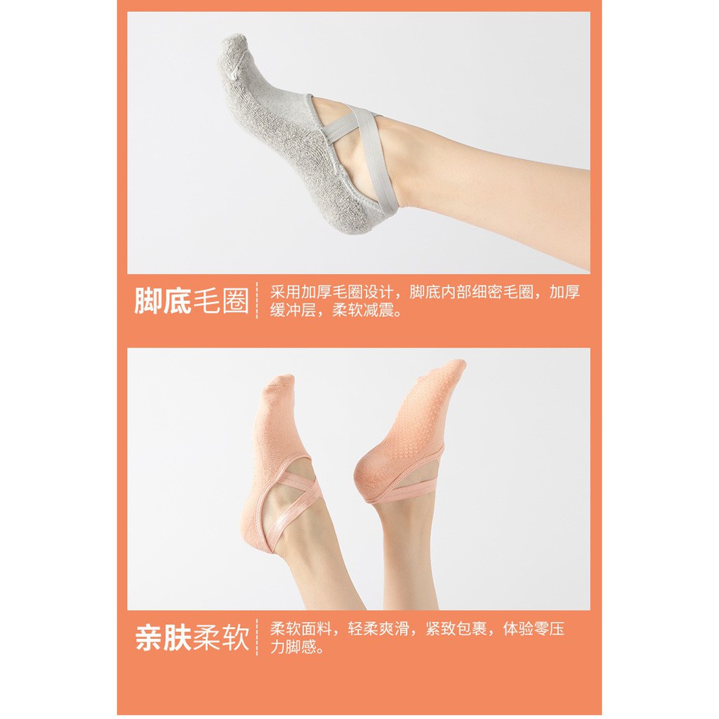 852 KAOS KAKI YOGA PILATES ANTI SLIP ANTI JATUH / YOGA SOCKS OLAHRAGA WANITA PEREMPUAN IMPORT