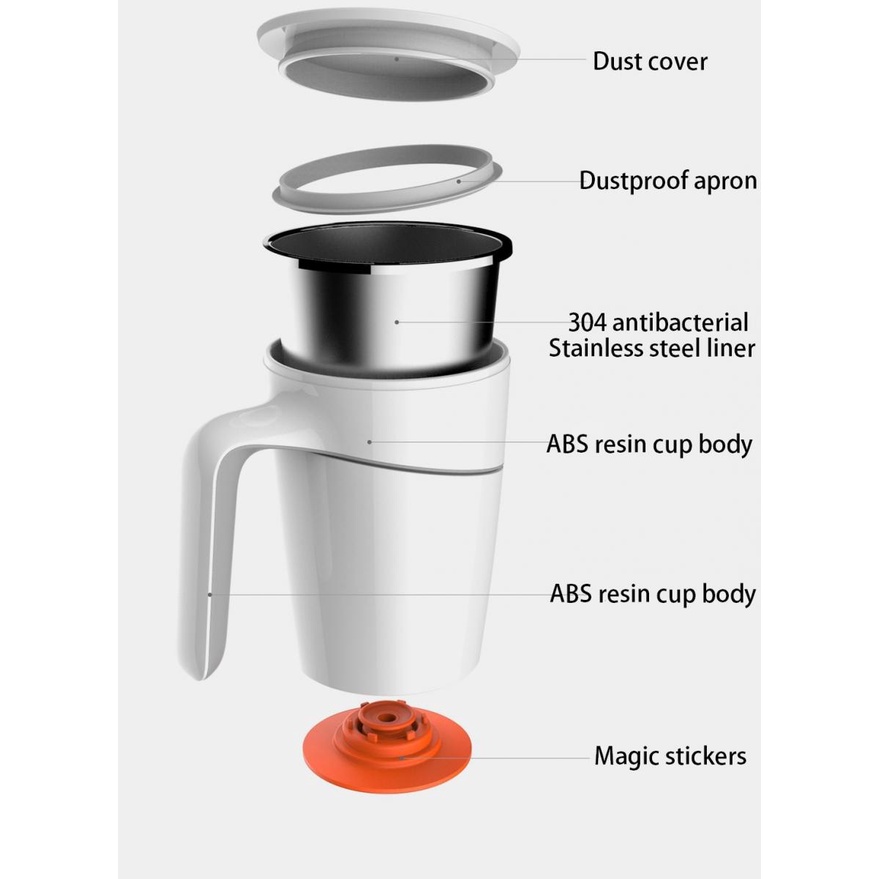 Gelas Stainless Anti Tumpah Suction Cup 470ml