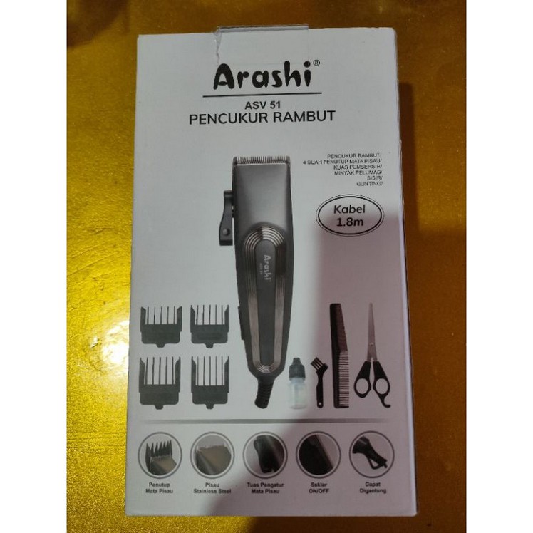 Pemotong Rambut Arashi ASV 51 Hair Clipper Mesin Cukur Rambut