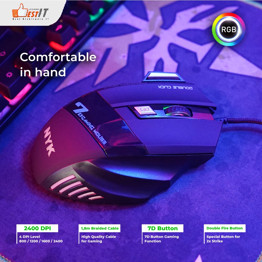 Mouse Gaming Usb PC Laptop Komputer NYK G07