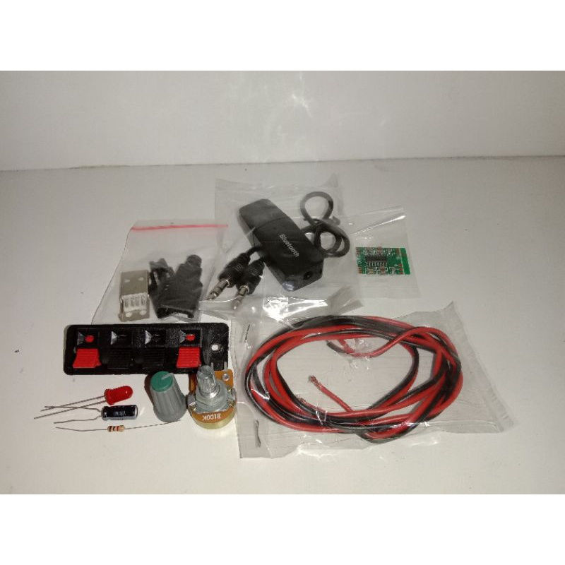 Paket Kit Amplifier PAM 2x3watt Amplifier mini Bluetooth Suara Maxi