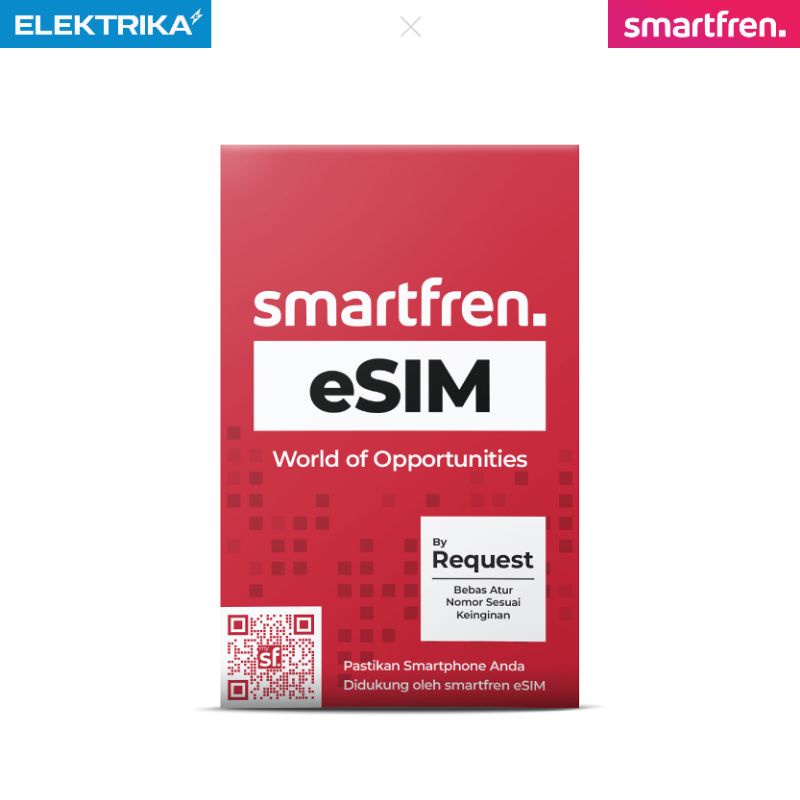 Kartu Perdana Pasca-bayar Nomor Cantik (By Request) Unlimited 4G/5G eSIM SMARTFREN