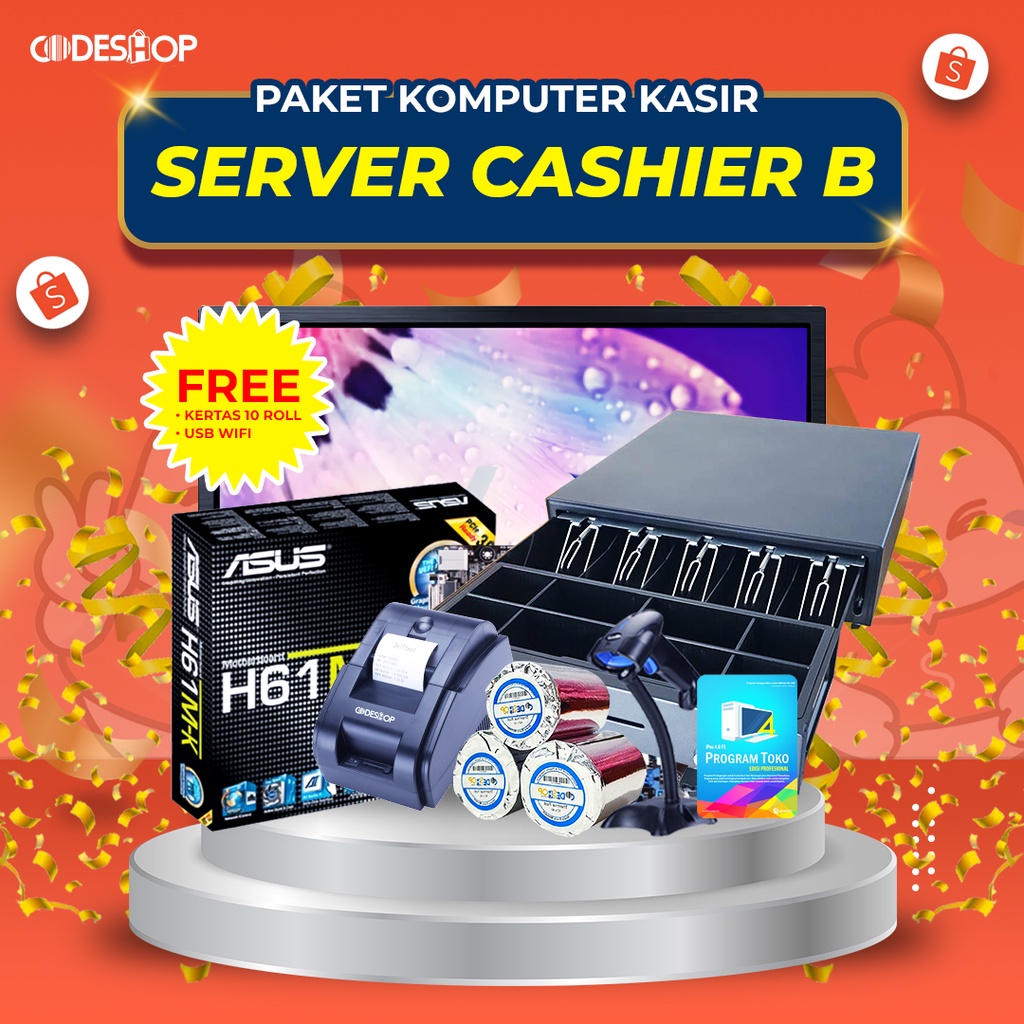 PAKET KOMPUTER B KASIR SERVER ALL SET // SERVER CASHIER ALL SET B PACKAGE