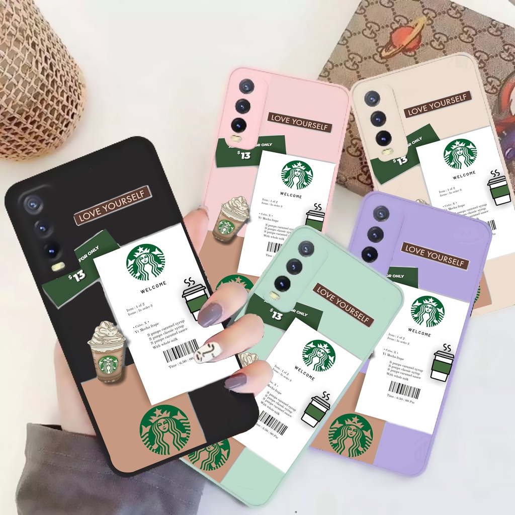 SOFTCASE MACARON MOTIF STARBUCKS INFINIX SMART 4 / SMART 5 / SMART 6 RAM 3GB / HOT 9 PLAY