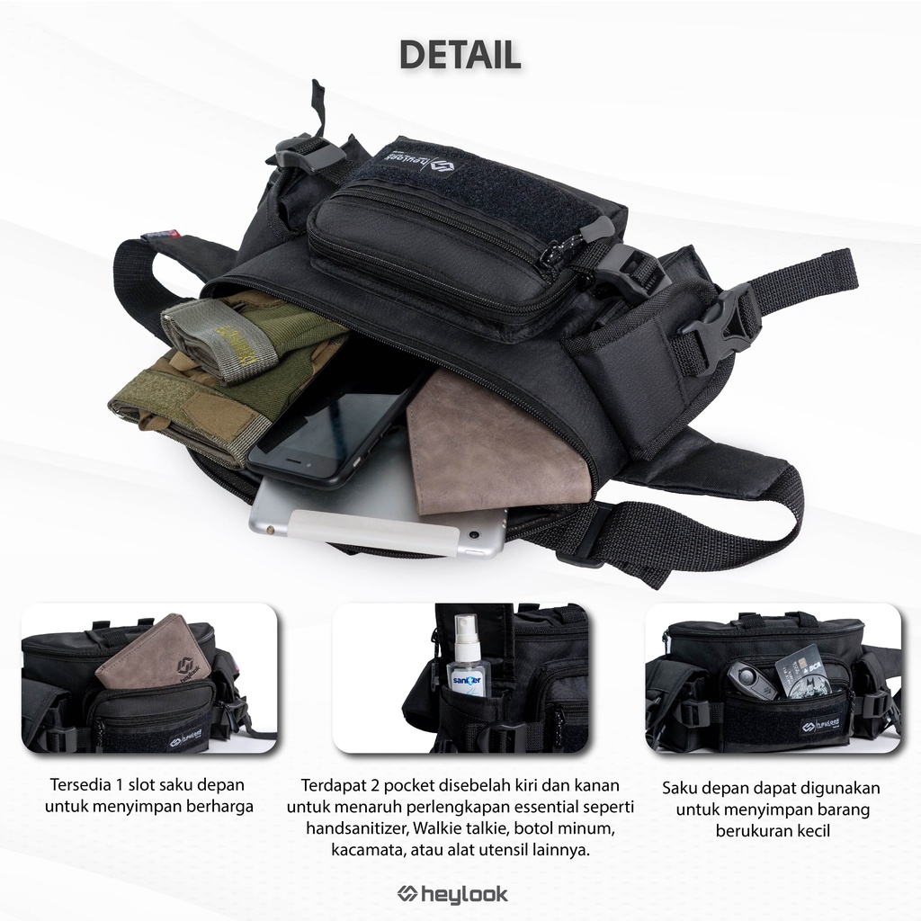 HEYLOOK Project - Tas Selempang Pria PATROL Waist Bag Murah Tas Distro Pria Tas Tactical Cowok