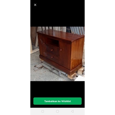 bufet lemari tv kayu jati Belanda minimalis