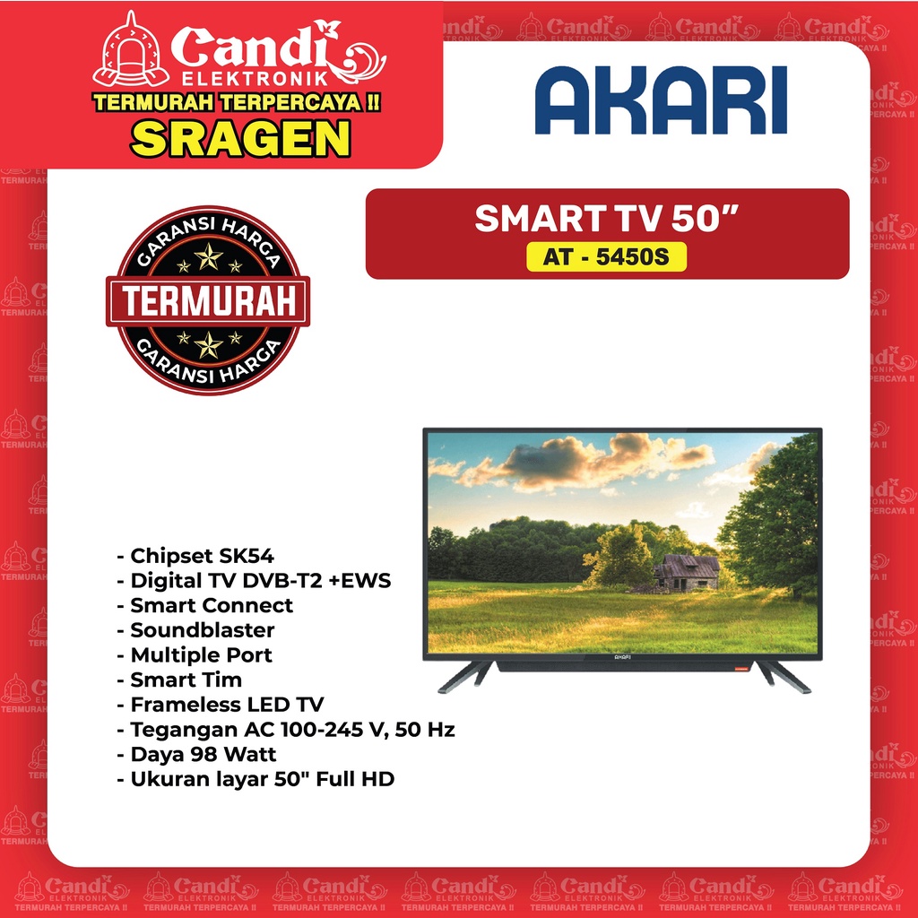 AKARI Smart Android Tv 50 Inch - AT-5450S