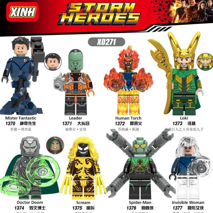 Hari Ini Xh1370 - Mr Fantastic Four Marvel Lego Minifigure Brick X0271 Diskon