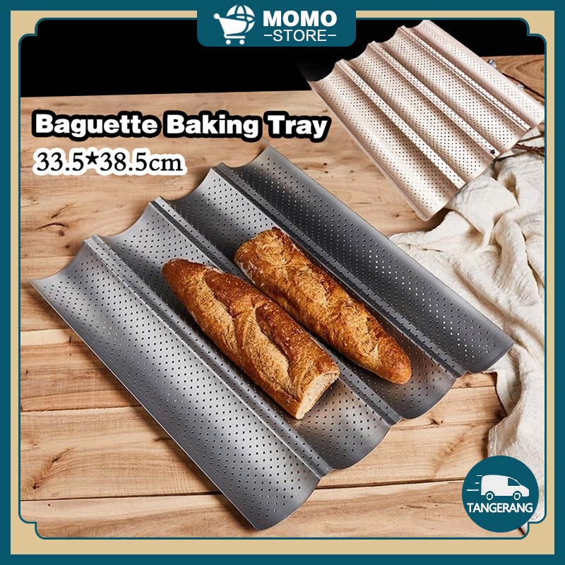Jual 4 Slots French Bread Baking Tray/Baguette Baking Tray/Non Stick