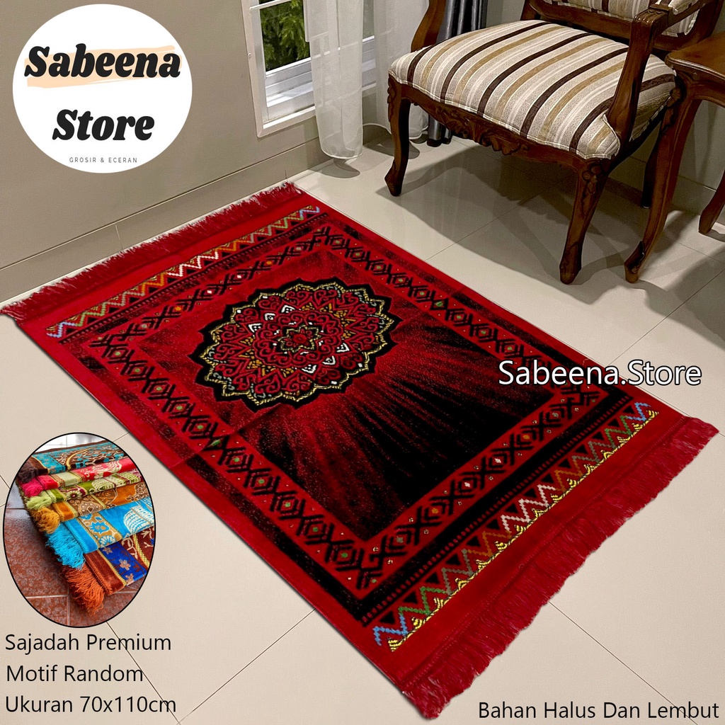 Sajadah Turki Terbaru Terlaris Bahan Bulu Tebal Peralatan Sholat Sejadah Traveling - Sajadah Sauvenir By Sabeena.Store