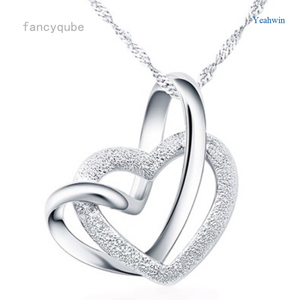 tej 925 Sterling Silver Gold Tone Heart Shaped Cubic Zirconia Pendant Including 16-18 Curb Chain 