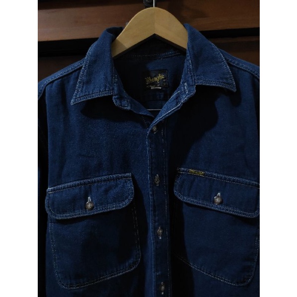 KEMEJA JEANS PRIA WRANGLER ORIGINAL USA