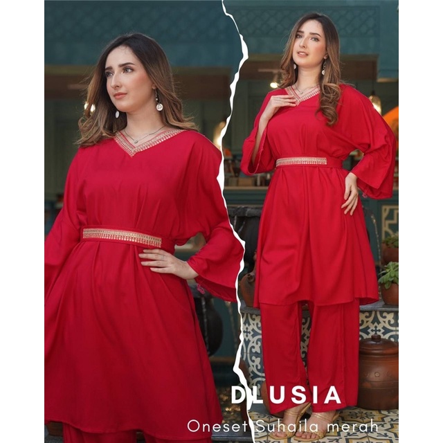 Daster Arab Dlusia SUHAILA Baju Setelan Rayon Big Size Jumbo