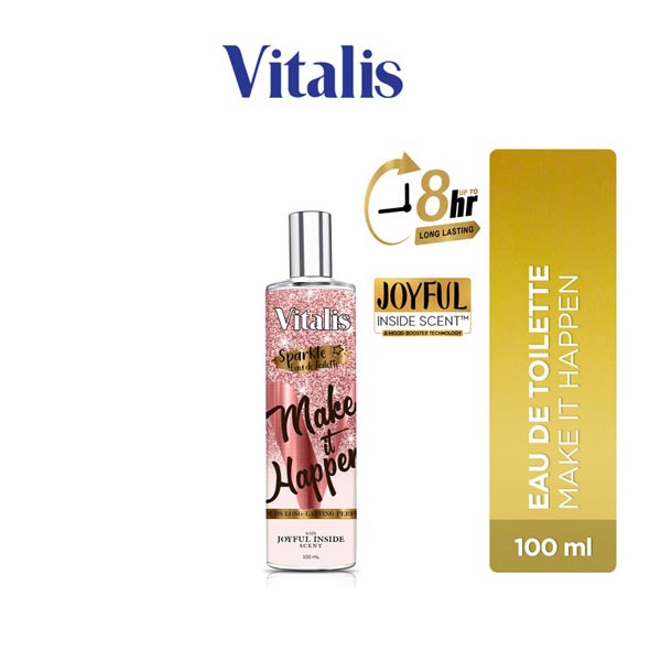 Vitalis Eau de Toilette Sparkle Enjoy The Moment | Make It Happen | Keep Going | Rise And Shine 100ml_Cerianti