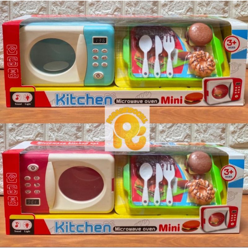 mainan microwave oven makanan kitchen mini