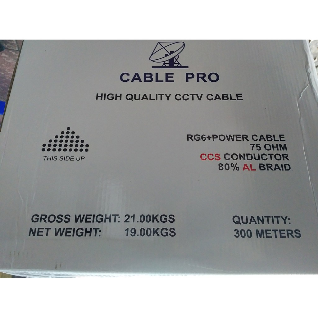 Kabel CCTV RG6 + Power Merk PRO / cable coaxial / harga per meter