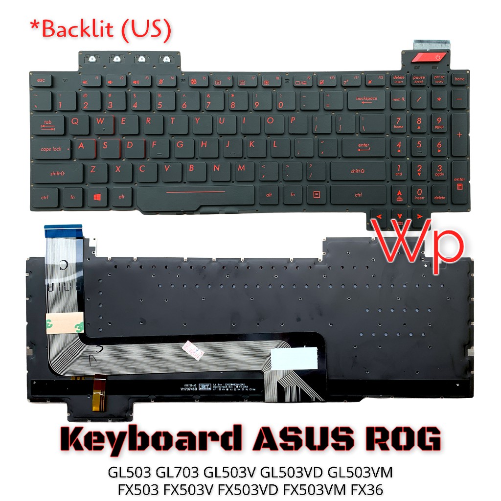 Keyboard Laptop Asus ROG FX503 FX503V FX503VM FX503VD FX63 Asus ROG Strix GL503 GL703 GL503V GL503VD