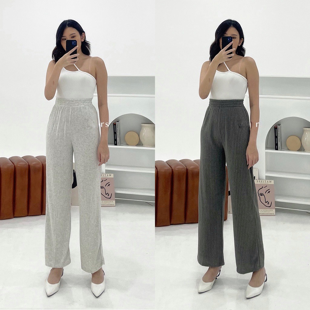 CELANA KULOT KNIT KIYORA PREMIUM LONG PANTS