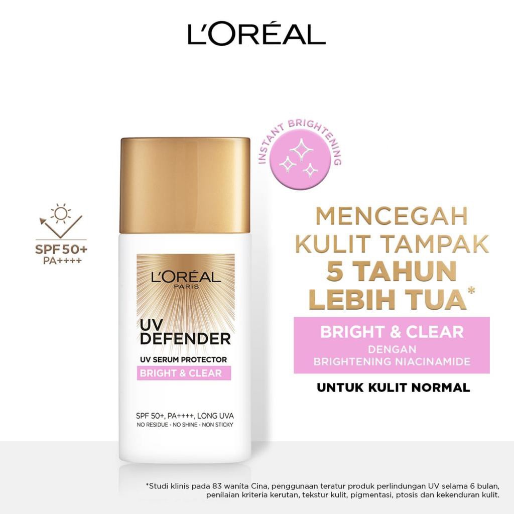 L'Oreal UV Defender Serum Protector SPF 50+ PA+++ Long UVA | Sunscreen 50mL | 15mL LOREAL