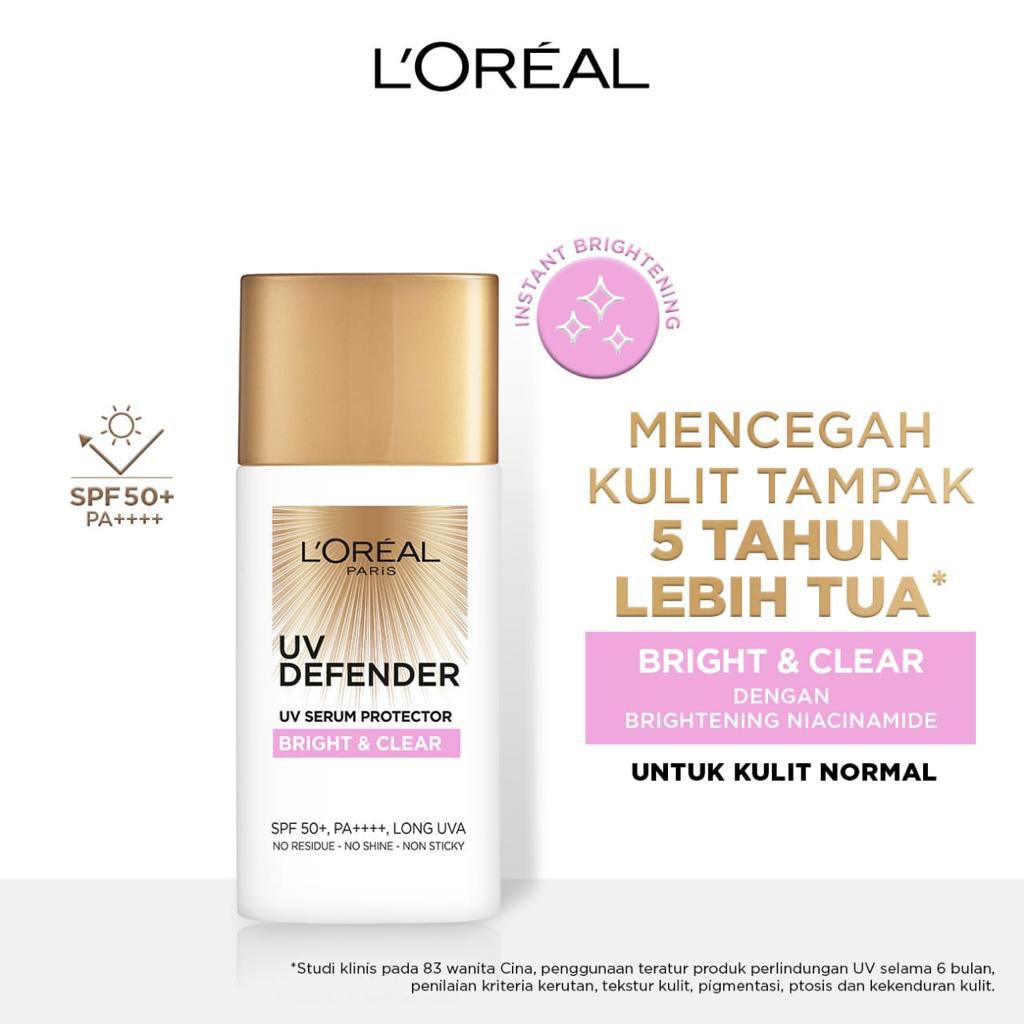 L'Oreal UV Defender Serum Protector SPF 50+ PA+++ Long UVA | Sunscreen 50mL | 15mL LOREAL