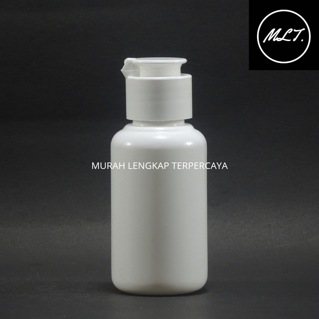 BOTOL FLIPTOP 60ML PUTIH / BOTOL TUBULAR 60ML FLIPTOP JAMUR FULL PUTIH