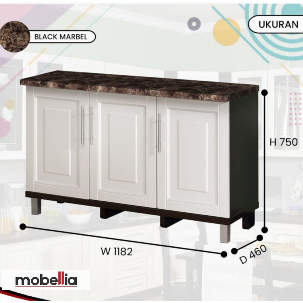 kitchen set bawah lemari dapur 3 pintu clasic Shopee 