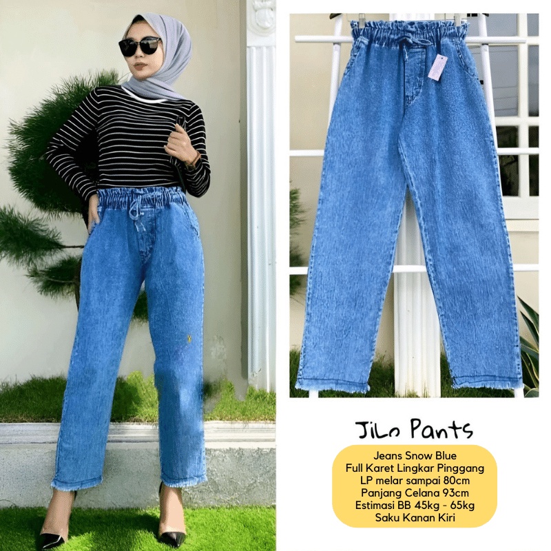 Baggy Jeans Celana Wanita Highwaist Korean Style Boyfriend Fashion Termurah