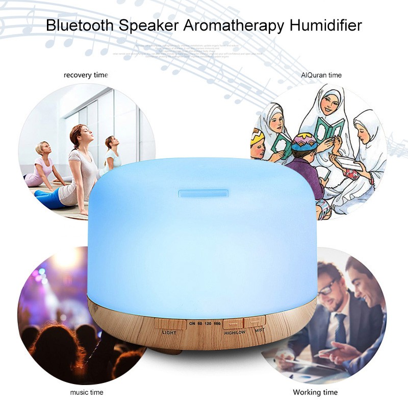 Humidifier Diffuser Bluetooth Aromaterapi Speaker Music Alat Aroma Disfuser Aromaterapi FREE Remote(garansi toko)-2