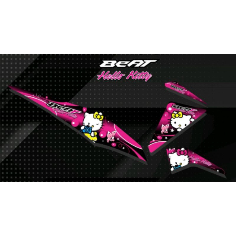 Striping variasi stiker decal sticker BEAT NEW FI 2012-2015 lis HELLO KITTY