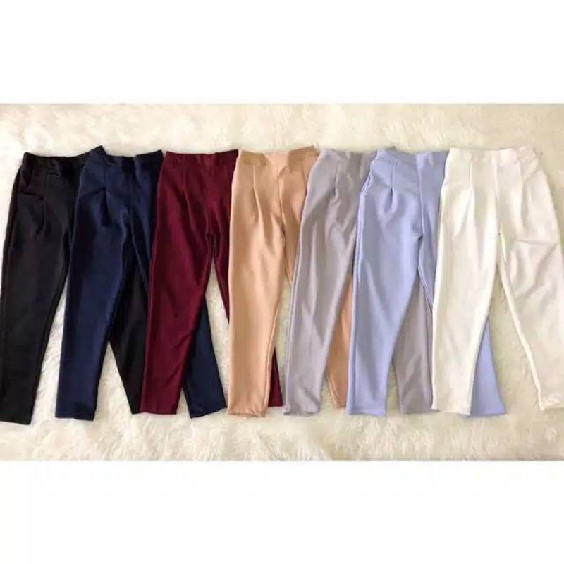 HAREM PANTS SCUBA JUMBO / Celana Scuba Pant Basic / Momo Scuba Pants Wanita / Celana Luna Scuba / Pants Scuba