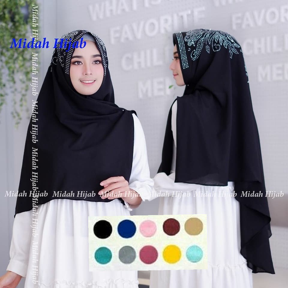 TERMURAH  KHIMAR INSTAN BELAH PAYET / JILBAB KERUDUNG BERGO HIJAB MURAH