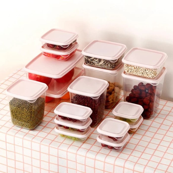 Toples Makanan Kedap Udara Isi 17 pcs BPA Free Food Container